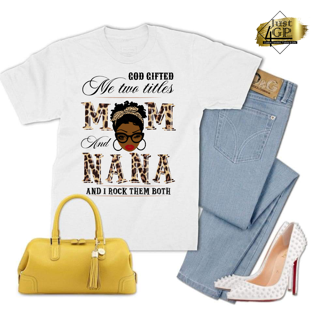 Two Titles... Grandma Animal print- Transfer - Just 4 GP
