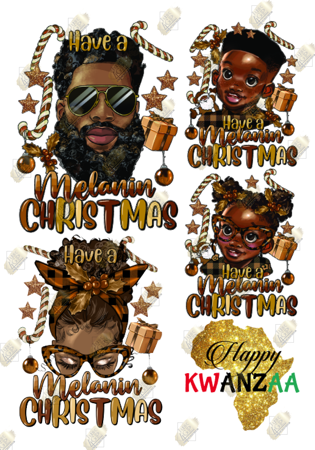 Melanin Christmas Gangsheet