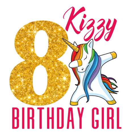 Dabbing Unicorn Birthday Girl - Just 4 GP